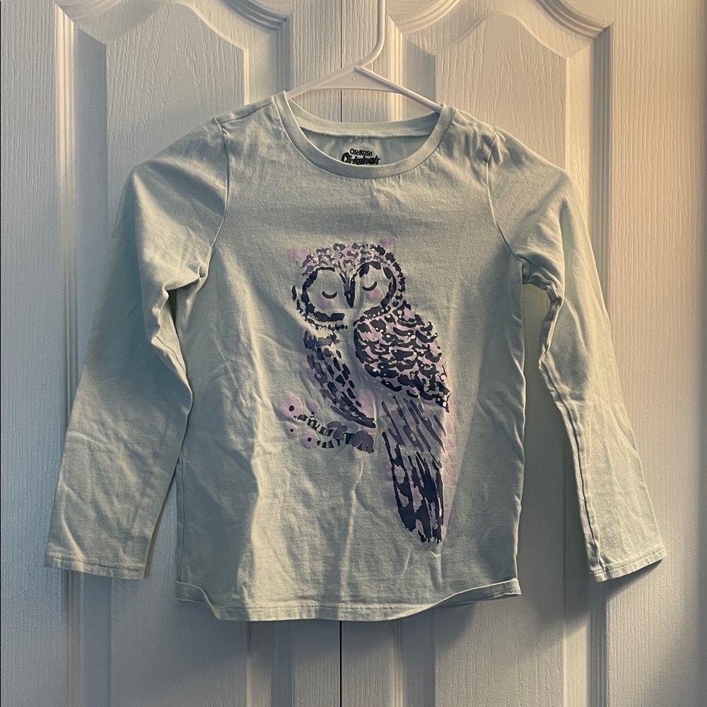 Oshkosh Owl Long Sleeve Tee - Light Blue